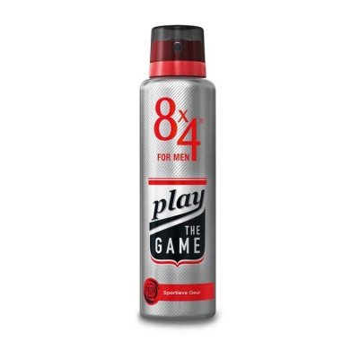 Foto van 8x4 deodorant spray play the game for men 150ml via drogist