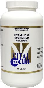 Foto van Vital cell life vitamine c sustained release 200tab via drogist