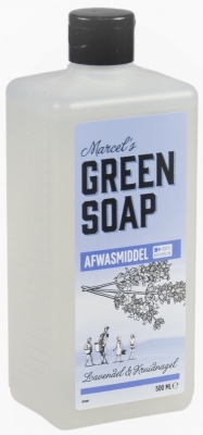 Foto van Marcels green soap afwasmiddel lavendel & kruidnagel 500ml via drogist