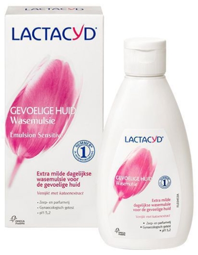 Foto van Lactacyd wasemulsie gevoelige huid 200ml via drogist