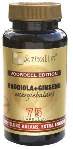 Artelle rhodiola ginseng energiebalans 75cap  drogist