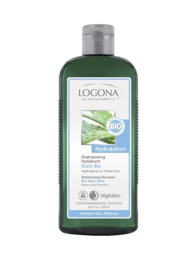 Foto van Logona shampoo hydraterend bio aloe vera 250ml via drogist