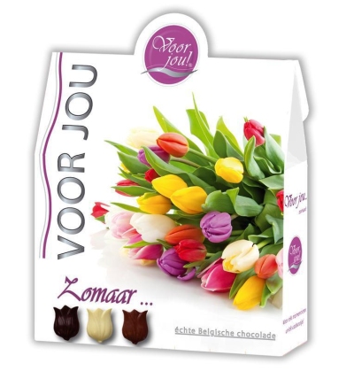 Foto van Voor jou chocolade bloemen zomaar 100g via drogist