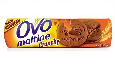 Foto van Ovomaltine crunchy biscuit 250g via drogist