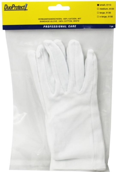 Foto van Duoprotect handschoen katoen small 1paar via drogist