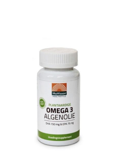 Mattisson omega 3 algenolie dha150/epa75 60ca  drogist