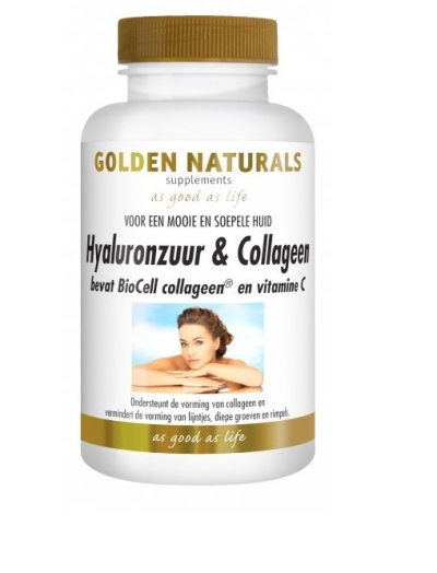 Golden naturals hyaluronzuur & collageen 90cp  drogist