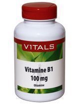 Foto van Vitals vitamine b1 thiamine 100mg 100 capsules via drogist
