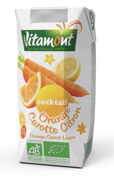 Foto van Vitamont sinaas-wortel-citroen cocktail pak bio 200ml via drogist