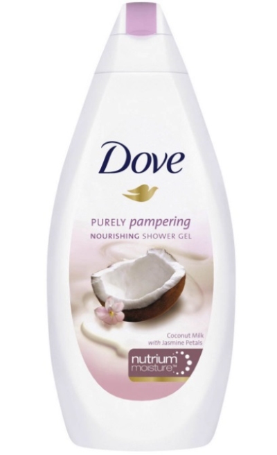 Dove shower purely pampering kokos & jasmijnblaadjes 500ml  drogist