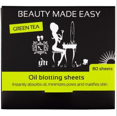 Foto van Beauty made easy oil blotting green tea 80st via drogist