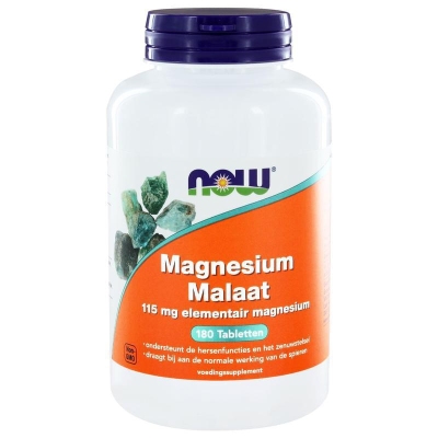 Now magnesium malate 1000mg 180tab  drogist