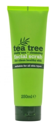 Foto van Tea tree cleansing facial scrub 250ml via drogist