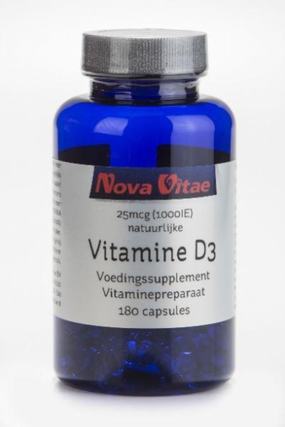 Foto van Nova vitae vitamine d3 1000iu 180cap via drogist