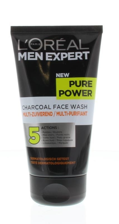 Foto van L'oréal paris men expert pure power charcoal face wash 150ml via drogist