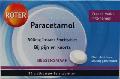 Foto van Roter paracetamol smelt 500mg 20tab via drogist