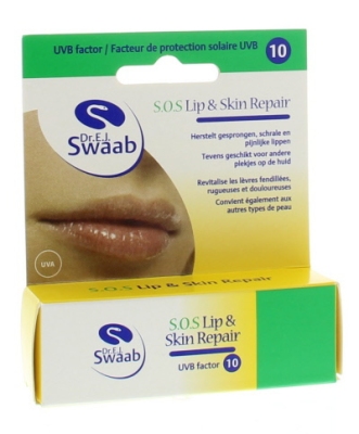 Foto van Dr swaab sos lip & skin repair blister 10ml via drogist