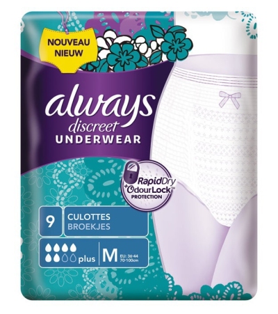 Foto van Always discreet underwear broekjes maat m 9st via drogist