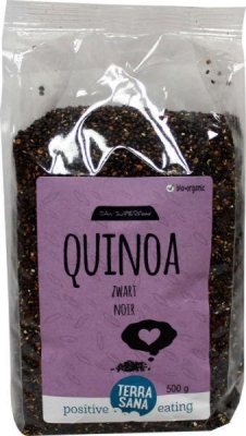 Foto van Terrasana super quinoa zwart 500g via drogist