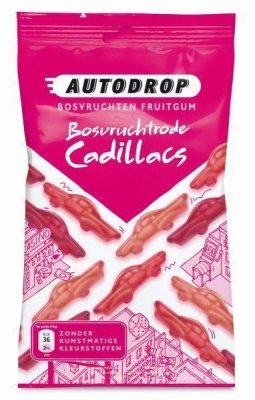 Foto van Autodrop snack packs bosvruchten rode cadillacs 85g via drogist