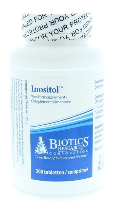 Foto van Biotics inositol 325mg 200tab via drogist