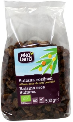 Foto van Ekoland rozijnen sultana 500g via drogist