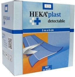 Hekaplast dispenser 5 m x 6 cm detectable 1st  drogist