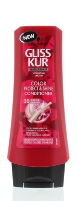 Foto van Gliss kur color protect & shine conditioner 200ml via drogist