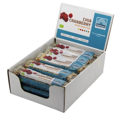 Mattisson organic energy bar chia cranberry 40 gram 15x40g  drogist