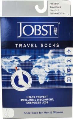 Foto van Jobst travel socks zwart maat 1 (37-38) 1paar via drogist