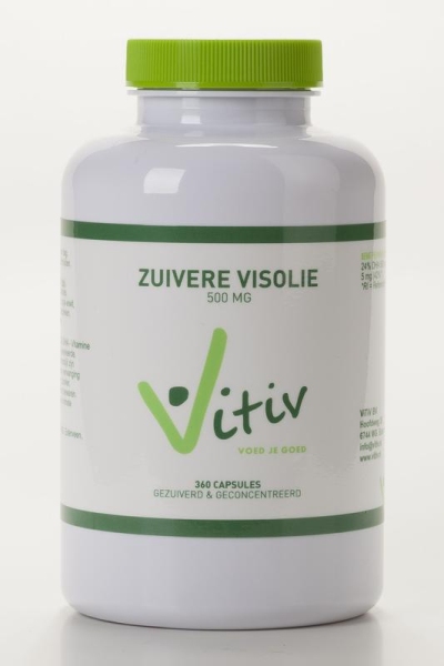 Foto van Vitiv zuivere visolie 500 mg 100ca via drogist
