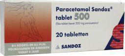 Foto van Sandoz paracetamol 500 mg 20tb via drogist