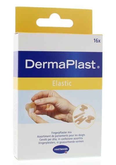 Foto van Dermaplast vingerpleister elastisch 16st via drogist