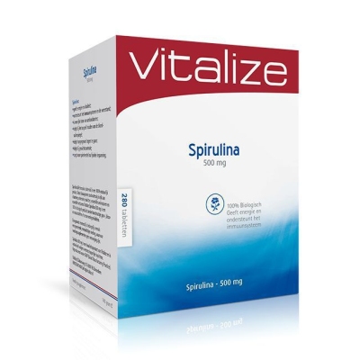 Foto van Vitalize products spirulina 500 mg 280tab via drogist