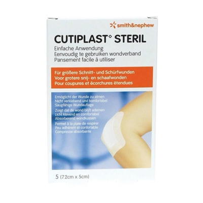 Foto van Cutiplast steril 7.2 x 5cm 5st via drogist