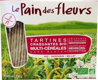 Foto van Le pain des fleurs meergranen crackers 150g via drogist