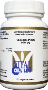 Foto van Vital cell life seleno plus seleniummethionine 500mcg 100cap via drogist