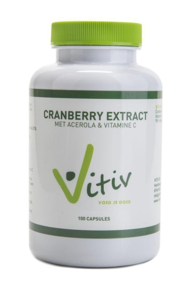 Foto van Vitiv cranberry capsules 100ca via drogist