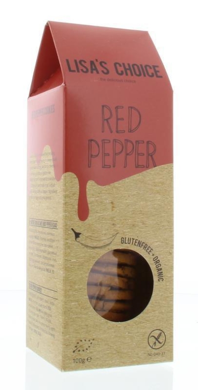 Lisa's choice red pepper cookies 100g  drogist