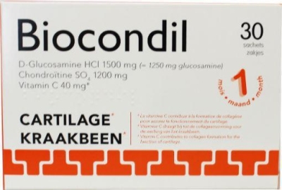 Foto van Trenker biocondil chondroitine/glucosamine vitamine c 30sach via drogist