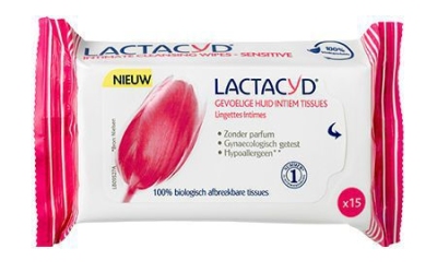 Foto van Lactacyd tissues gevoelige huid 15st via drogist