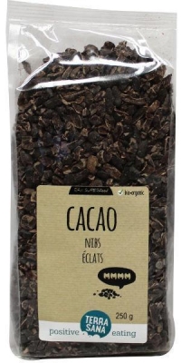 Foto van Terrasana raw cacao nibs 250g via drogist