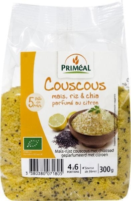 Foto van Primeal rijst couscous mais chia lemon 300g via drogist