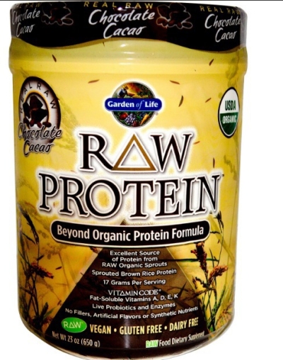 Foto van Garden of life raw organic protein chocolate 664g via drogist