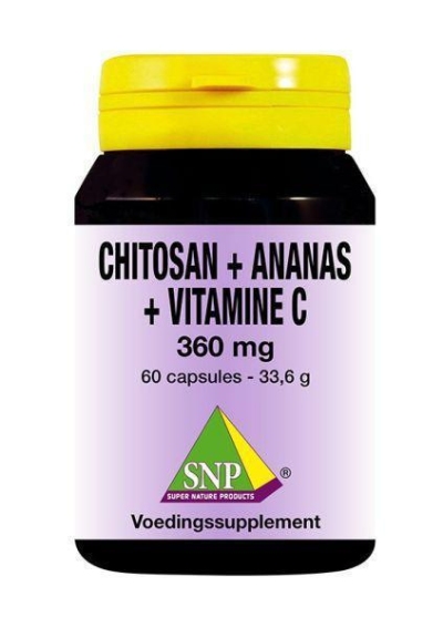 Foto van Snp chitosan ananas vitamine c 360 mg 60ca via drogist