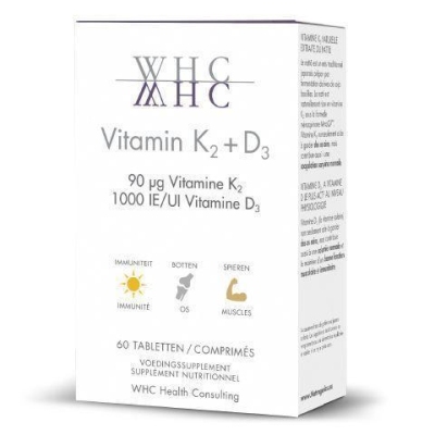 Foto van Whc vitamine k2 d3 60tb via drogist