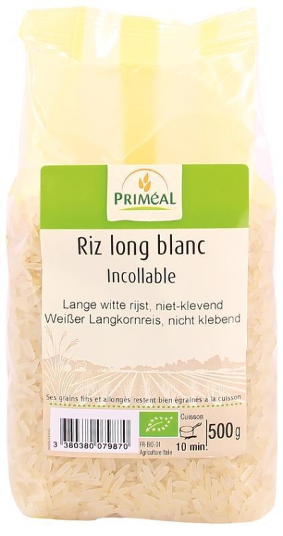 Foto van Primeal rijst wit lang niet klevend 500g via drogist