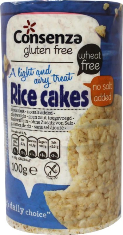 Consenza rijstwafel zonder zout 100g  drogist