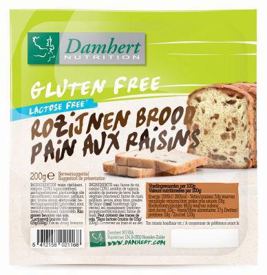 Damhert rozijnenbrood 200g  drogist