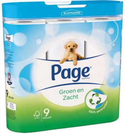 Foto van Page page groen & zacht toiletpapier 9st via drogist